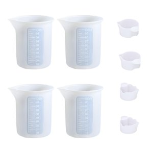 Bothyi - Tazas Medidoras De Mezcla De Silicona Diy Molde De Resina Uv Herramienta De Joyería De Fundición Diy 8Pcs