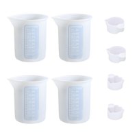 Bothyi - Tazas Medidoras De Mezcla De Silicona Diy Molde De Resina Uv Herramienta De Joyería De Fundición Diy 8Pcs