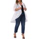 thumbnail image 2 of Agnes Orinda Conjuntos de Halloween Talla Grande Cárdigan de Encaje para Mujeres Cárdigans con Volantes Abierto al Frente Manga Larga Encaje Transparente Crochet Cubierta 3X Blanco, 2 of 5