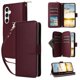 thumbnail image 2 of Funda Cartera con Cremallera y Correa para Samsung Galaxy S25 FE Soporte y Tarjetero Rojo, 2 of 5