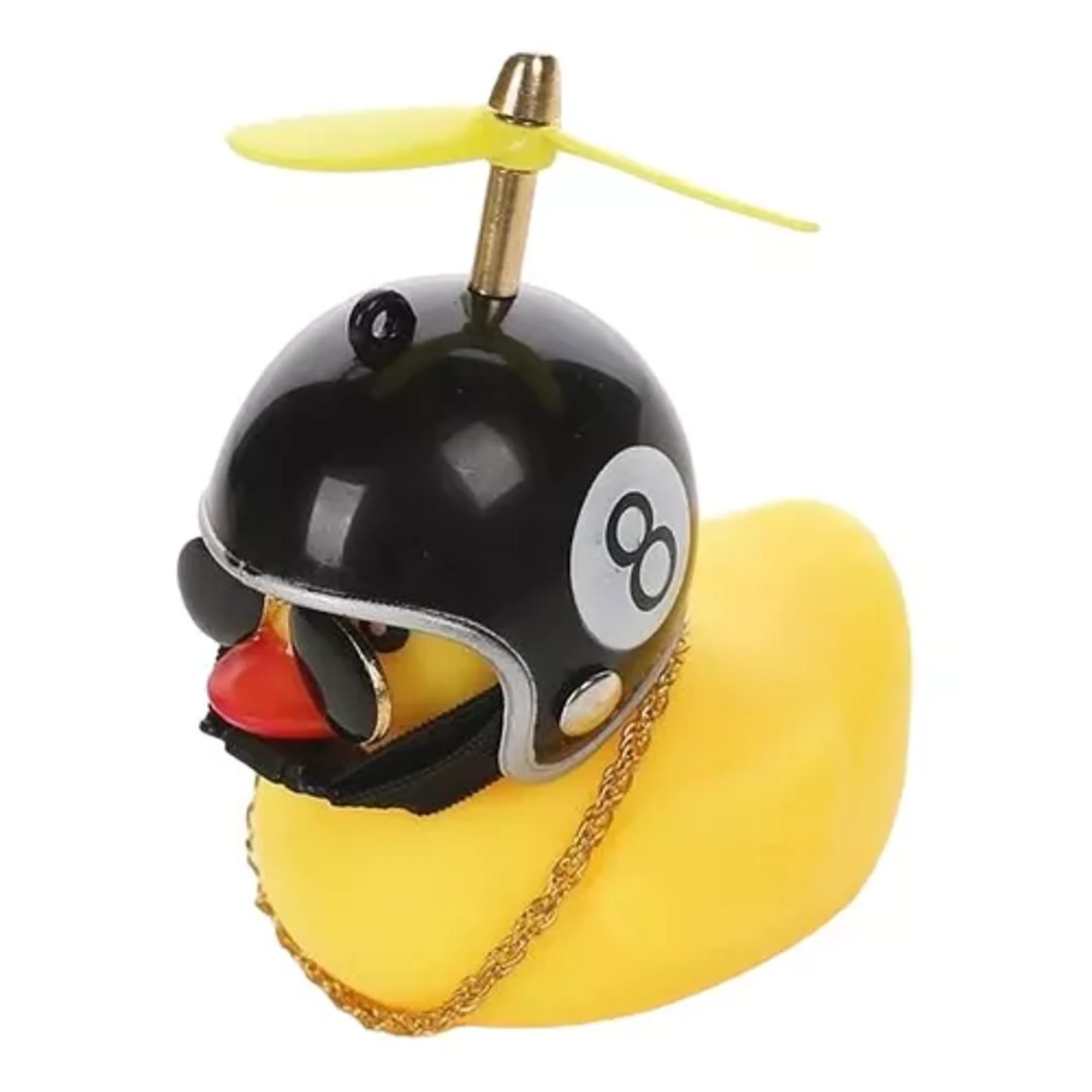 Genérico - Pato Con Casco Negro Diseño Bola 8