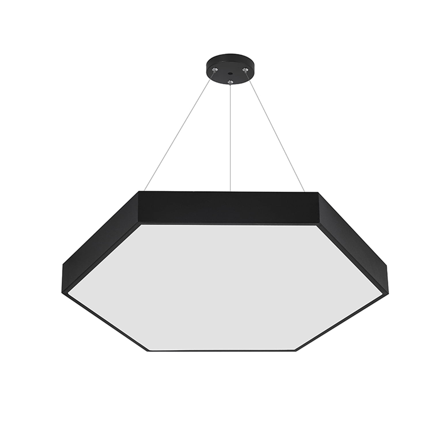 Hbled - Lámpara Led Hexágono Negro 50w/60cms Luz Fría