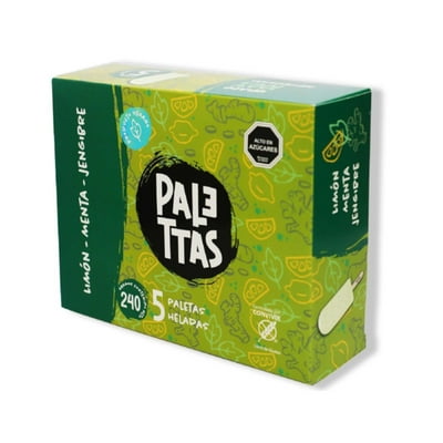 Helado Paleta Limón Menta Gengibre Caja 290 G Palettas