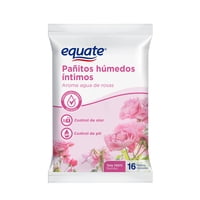 Pañitos Húmedos Íntimos Aroma Agua De Rosas 16 Un Equate