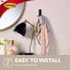 thumbnail image 4 of Wall Hooks Command, tamaño grande, negro mate, doble, 2 ganchos, 4 libras, 4 of 9