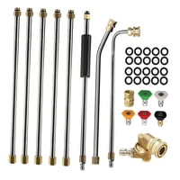 Ioensy - Varilla De Extensión Para Lavadora A Presión Premium, 20 Piezas, Círculo O, Conexión Rápida De 1/4 Pulgadas