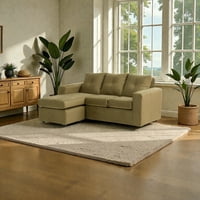 Muebles Altiro - Seccional Emanuel - Tela Felpa Verde Musgo