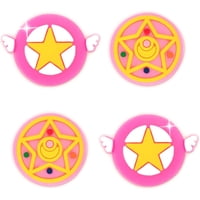 Genérico - Gamepad Thumb Grips - Anime Kawaii Pastel Joystick Caps, Compatible Con Nintendo Switch Oled Lite Joycons Consola-Multicolor