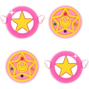 Genérico - Gamepad Thumb Grips - Anime Kawaii Pastel Joystick Caps, Compatible Con Nintendo Switch Oled Lite Joycons Consola-Multicolor