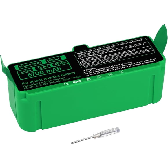 Batería Palowextra para Roomba Series 900 600 500 700 6700mAh 14.4V