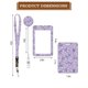 thumbnail image 3 of Porta Credencial SUPSLOTH con Flores Moradas y Carrete Retráctil, 3 of 7