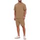 thumbnail image 5 of INSPIRE CHIC Conjunto de 2 Piezas para Hombre: Camiseta de Cuello Redondo con Textura Casual y Pantalones Cortos M Marrón, 5 of 6