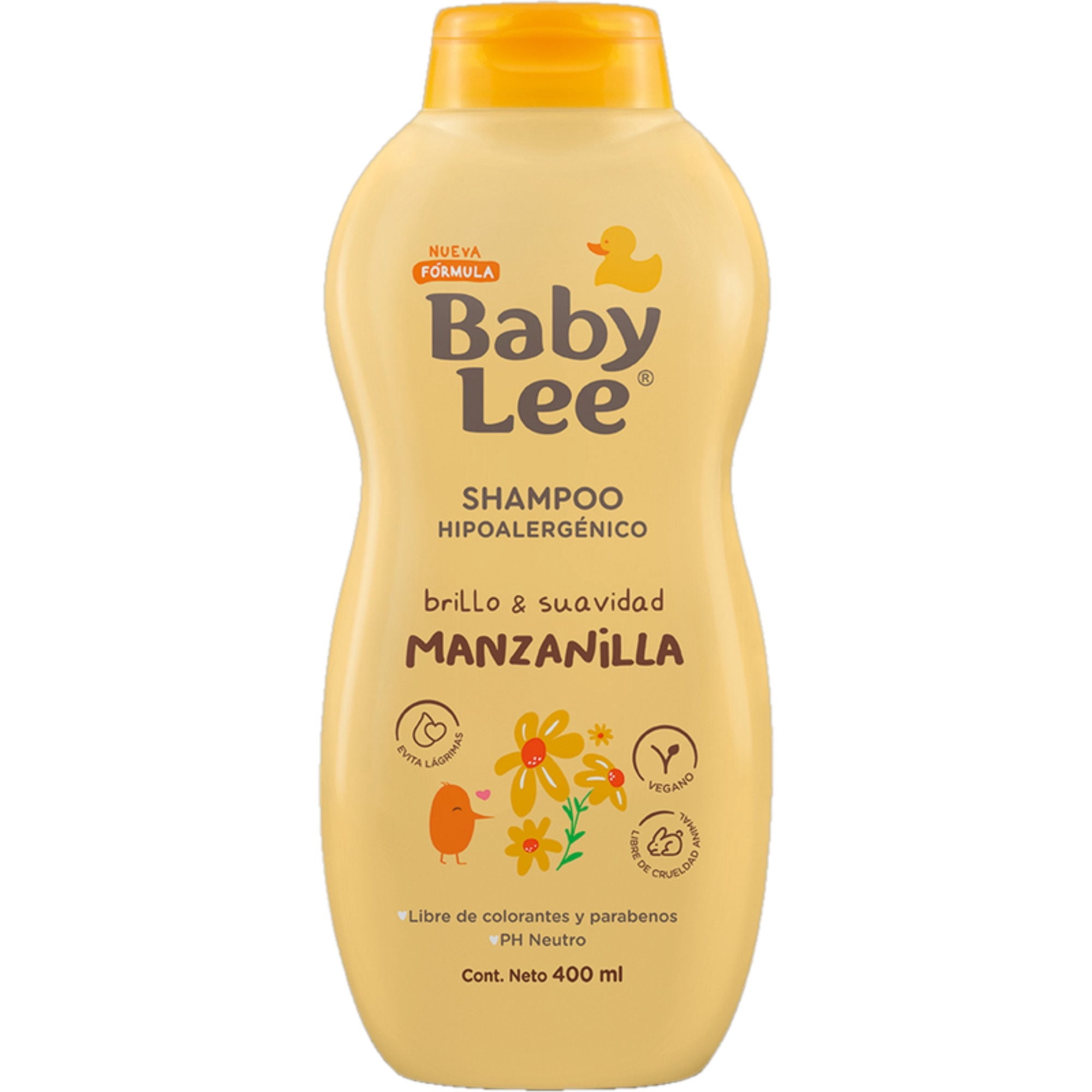 Shampoo Dermatológico Para Bebé Manzanilla Botella 400 ml Babylee