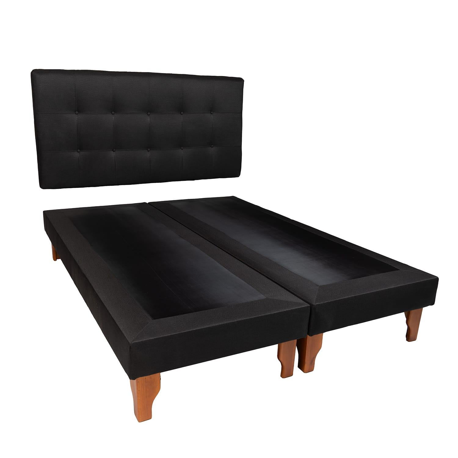 Diseños Valestrini - Cama King Lino Negro