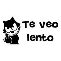 Rienda Libre - Sticker Te Veo Lento Hoyudo Félix The Cat Auto Camioneta Suv