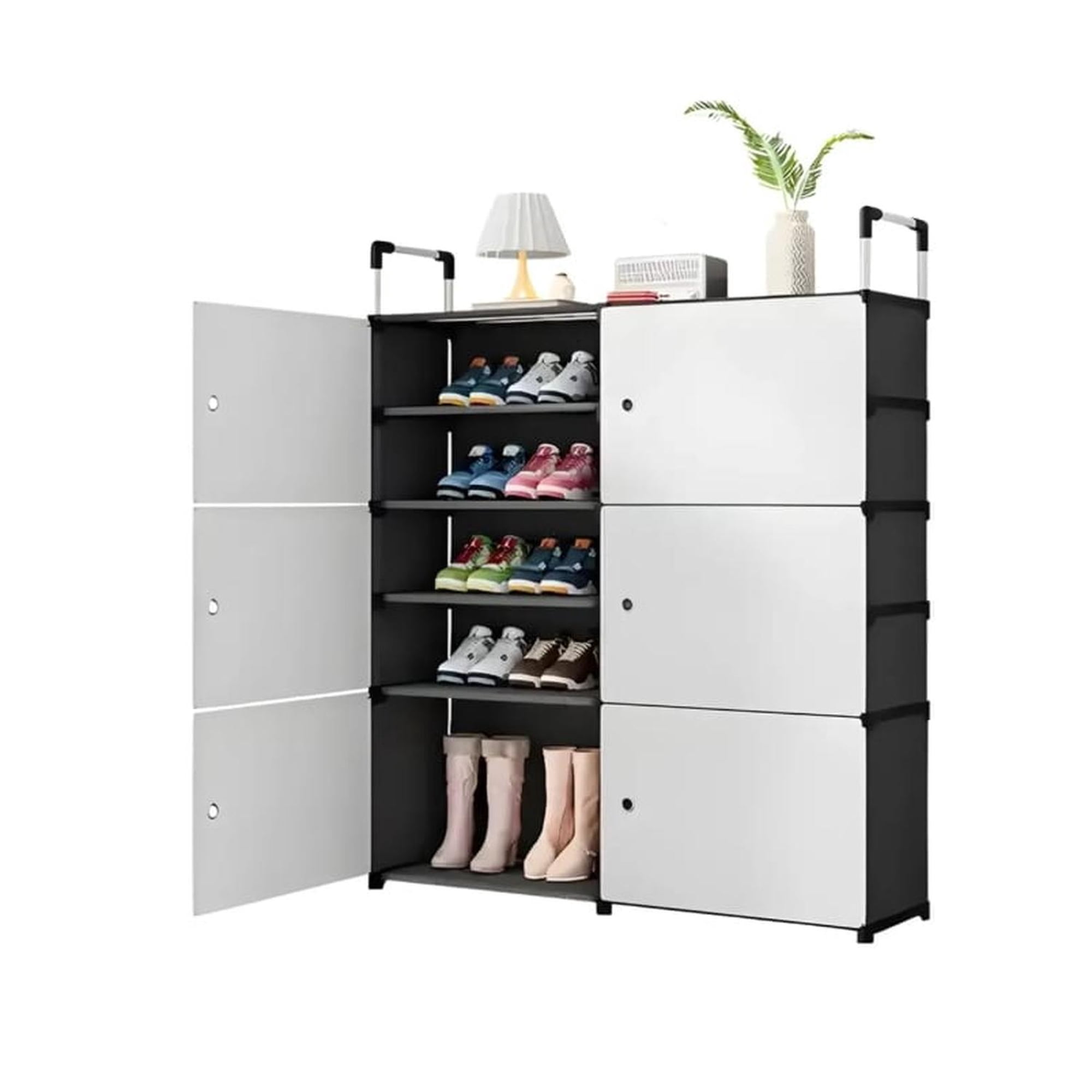 Genérico - Zapatero Organizador Modular Con Puertas Mueble Multiusos
