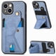 thumbnail image 1 of Funda Resistente para iPhone 15 Plus con Tarjetero y Soporte, Diseño Magnético Azul, 1 of 5