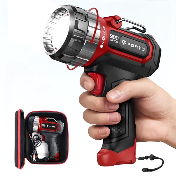 Linterna de mano FORTO ASP1400 de 1400 lúmenes recargable, haz de 823 m