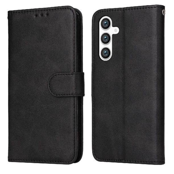 Funda Billetera para Samsung Galaxy S23 FE con Porta Tarjetas y Soporte Ajustable Negro