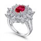 thumbnail image 3 of Anillo de Compromiso Ovalado de Moissanita de 2 Quilates para Mujer Color D Claridad VVS1 Anillos de Diamante de Moissanita Anillos de Boda de Plata Esterlina S925 Talla 5-10, 3 of 6