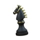 thumbnail image 4 of Estatua De Piezas De Ajedrez Con Resina De Pintura Dorada, Regalo Para Escritorio, Sala De Estar, Oficina, Forma De Caballo Negro, 4 of 5