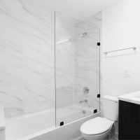 Dellorto - Shower Door Vidrio Templado 100X150 Cm Herraje Negro - Civita