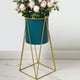 thumbnail image 3 of Porta Macetero Pedestal Maceta Plantas Verde Dorado, 3 of 8