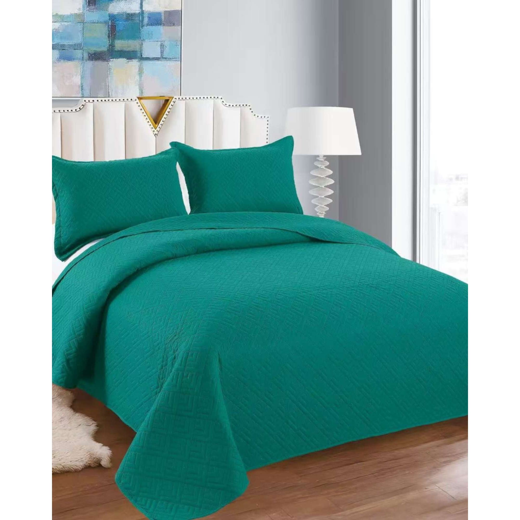 Imac Hogar - Cubrecama Quilt Texturizado Estilo Moderno Y Confort King-super King