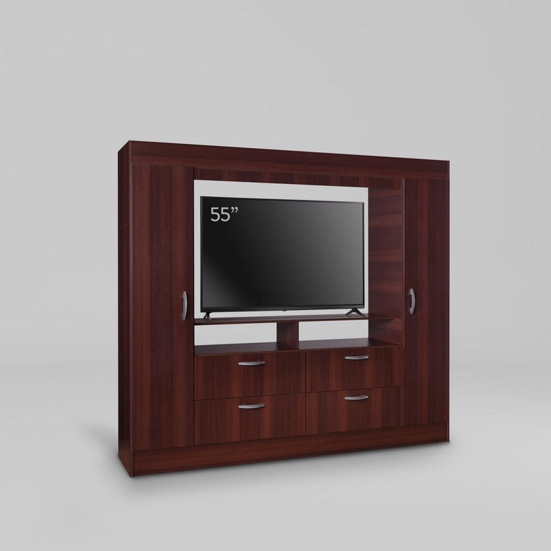 Cic - Clóset Baker Tv 55 Pulgadas 2 Puertas 4 Cajones Chocolate