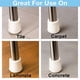 thumbnail image 3 of Protectores para patas de silla SoftTouch redondos de hule blanco que no dejan marcas, 1", 3 of 7