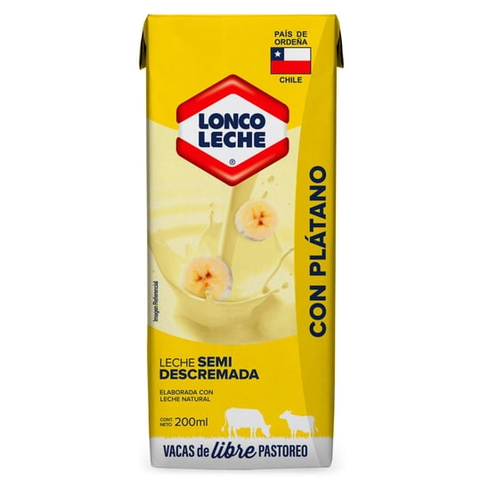 Leche Plátano Caja 200 ml Loncoleche