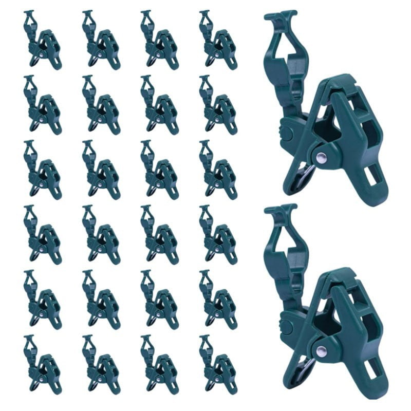 Xusx111 - Clips De Primavera Universales De Luces De Navidad, 50 Clips De Primavera Rápidos De Cuenta Para Decoraciones De Luz De Vacaciones, Clips A Prueba De Rompimientos Para E12 E17, Puertas De Ba
