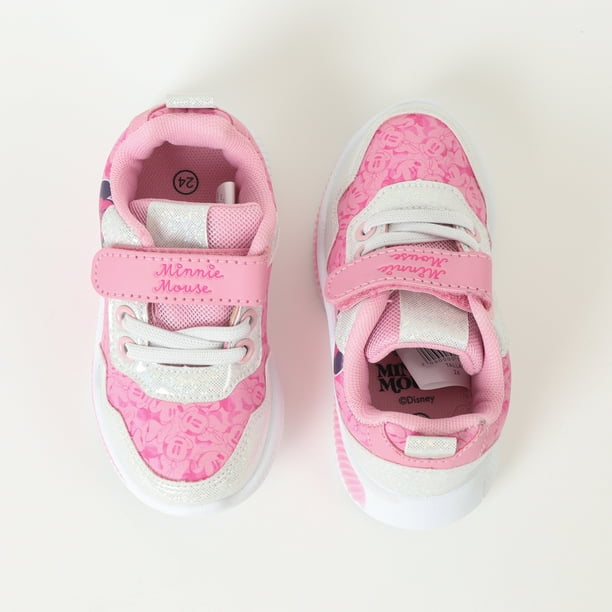 Zapatilla Con Luces Niña Minnie Kiss Rosado Disney Lider