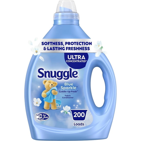 Snuggle Suavizante Líquido para Ropa Blue Sparkle, 80 oz, 200 Cargas Medianas