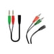 thumbnail image 2 of Adaptador Audio Microfono 2 Aux Macho A 1 Aux Hembra 3.5mm, 2 of 2