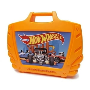 Genérico - Maletin Guarda Autos Juguete 23 Hot Wheels Naranja