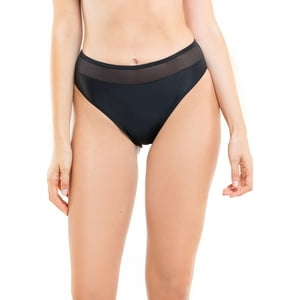 Samia - Bikini Calzón Con Transparencia Negro M