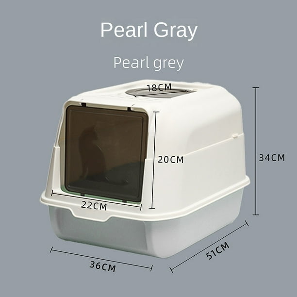 Anti-Splash Cat Litter Box with Deodorant for Cats - Fully Enclosed Toilet for Hygienic and Odor-Free Use