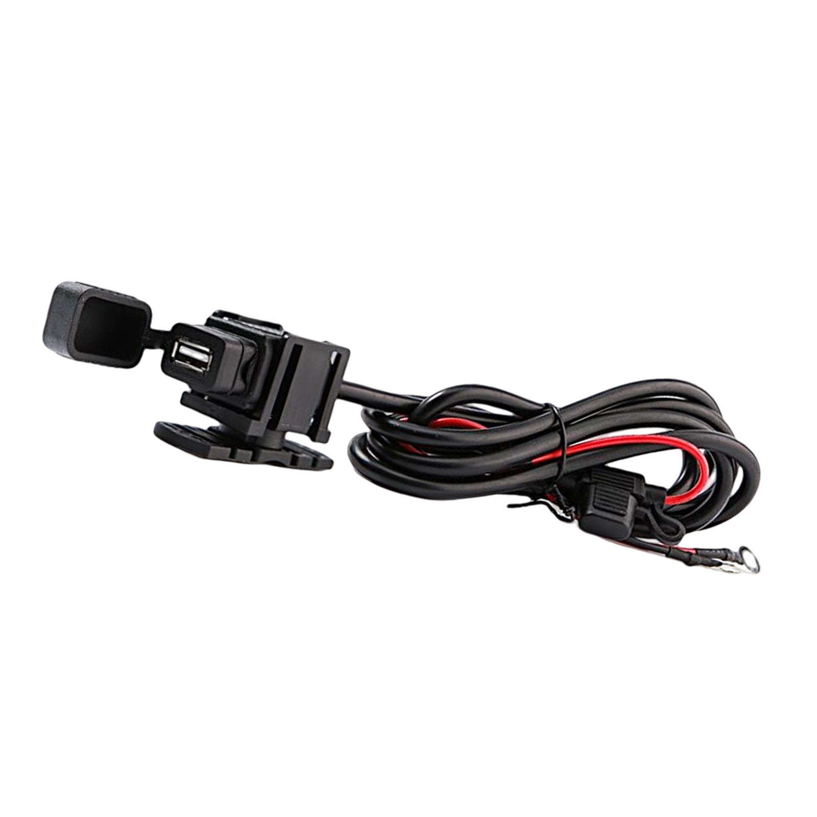 Magideal - Cable De Carga Usb Para Motocicleta Cable Adaptador Usb Cable De Enchufe 5V 2.1A De Teléfono Y Tableta Para Teléfono Accesorios De Motociclet