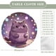 thumbnail image 2 of Pusheen-theme Fitted Round Tablecloths Elastic Edged Table Covers Waterproof Table Cloth for Kitchen Holiday Party Tables Decor 120cm, 2 of 6