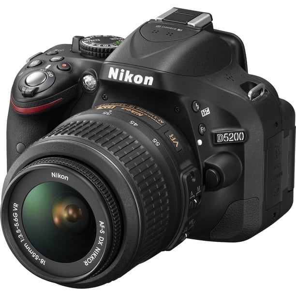 デジタルカメラ Nikon D5200+Nikon AF-P10-20mm F4.5-5.6G Cámara réflex digital Nikon D5200 negra con lente de 18-55 mm, 24