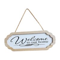 Magideal - Bienvenido A Nuestro Letrero De Decoración Del Hogar, Arte De Pared De Madera, Decoración De Letreros Para El Hogar, Letrero Colgante Decorativo Para Estilo B
