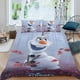 thumbnail image 2 of Olaf Conjunto de sábanas temático, trío de piezas, cómodo y amigable con la piel, diseño único, regalo de decoración para el hogar para familiares, amigos y fans, 90 cm * 190 cm, 2 of 6