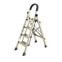 Escalera De Aluminio Dorada 4 Escalones By Lubabycas