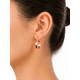 thumbnail image 4 of Aros Argolla Bote 2,7cm Largo N4 Oro 18k 3.10gr Mujer Regalo Dorado, 4 of 7