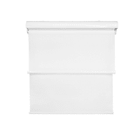 Safe Home Chile - Cortina Roller Blackout Doble Tela 140X200 Con Cenefa Blanco