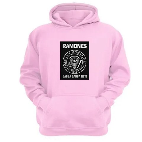 Genérico - Polerón Canguro Ramones Rosa Talla Xs Unisex