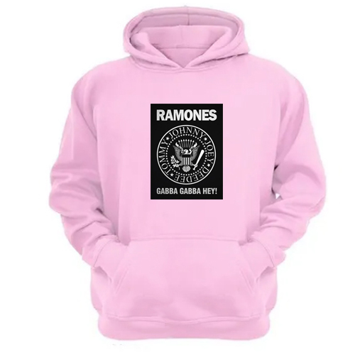Genérico - Polerón Canguro Ramones Rosa Talla Xs Unisex
