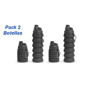 Pro Outdoor - Pack 2 Botellas Plegable Negra