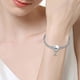thumbnail image 2 of Pulsera KUNSIR Plata 925 Cadena Snake Dije Love, 2 of 3